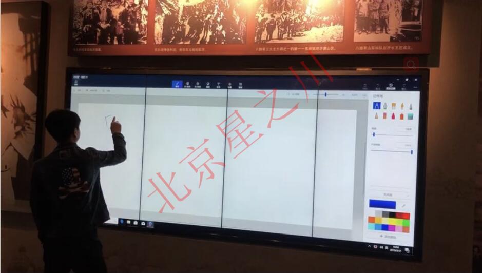 临沂中印国际软件园采用我司43寸 55寸 55寸拼接1X4，1X7(图1)